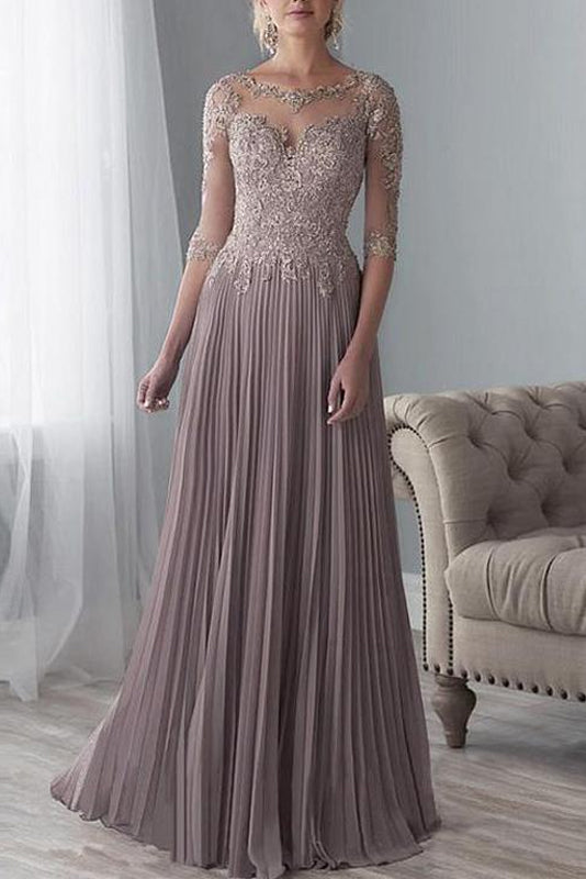 long mother of the bride dresses with sleeves